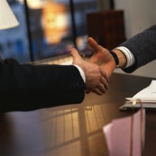 christian businessmen business deal